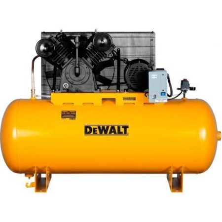 MAT INDUSTRIES DeWALT® DXCMH9919910, 10HP, Two-Stage Compressor, 120 Gal, Horiz., 175 PSI, 35 CFM, 3-Phase 230V DXCMH9919910